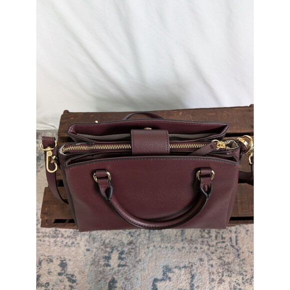 Nine West Tansy Jet Set Satchel Shoulder Purse Crossbody Bag Merlot Maroon - Picture 9 of 16